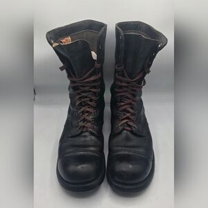 Vintage Military 50's-60'S Corcoran Made In USA Black Leather Men's Boots